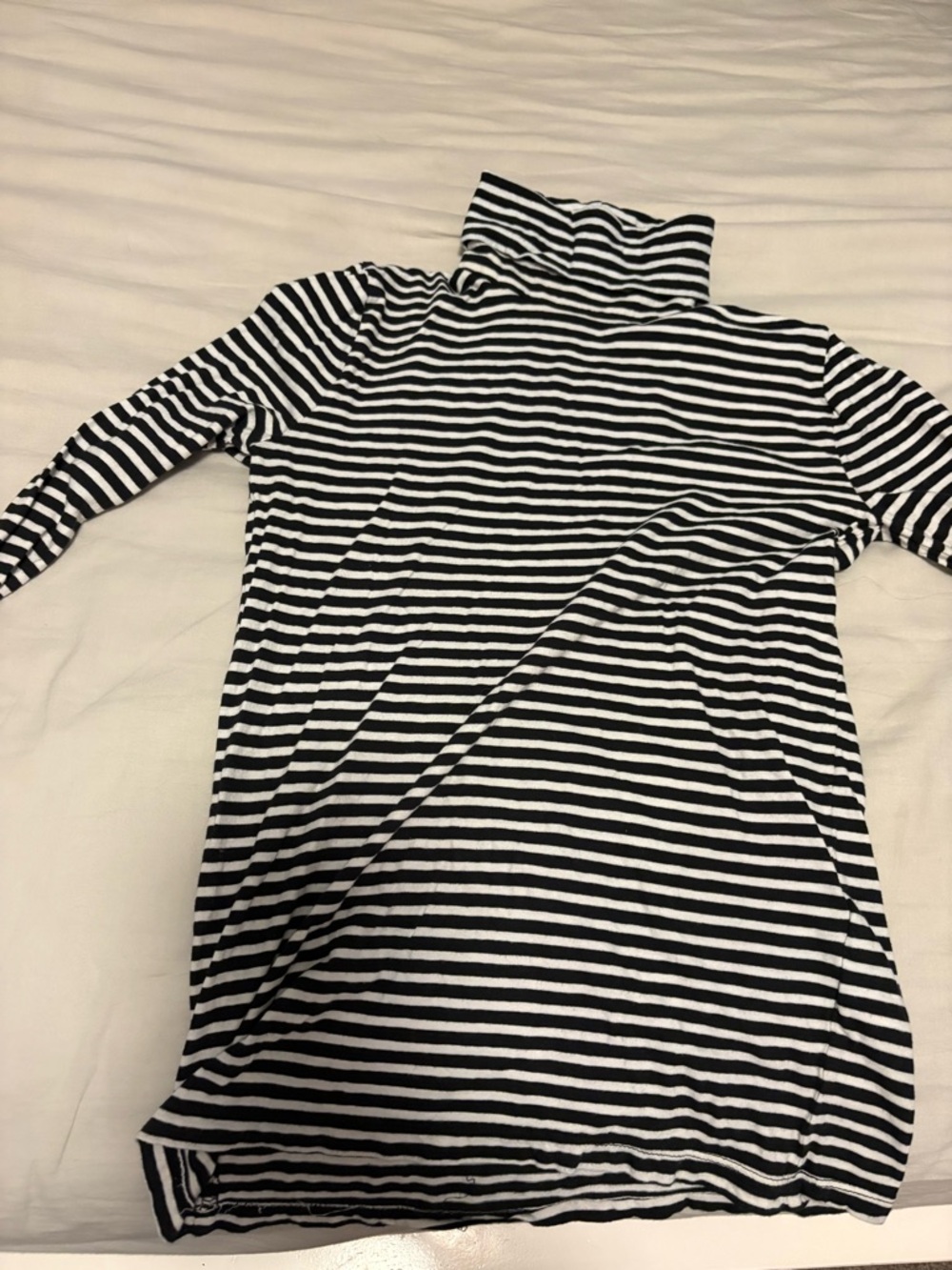 J. Crew Black and White Striped Turtleneck XXS